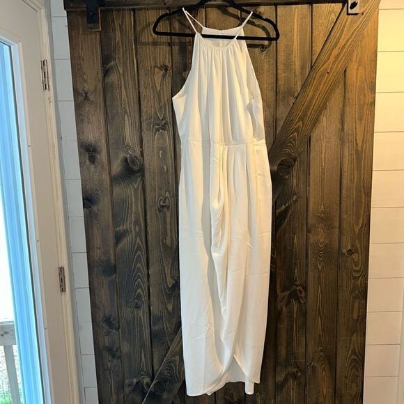 NWOT Shona Joy Core High Neck Ruched Dress - Picture 4 of 7